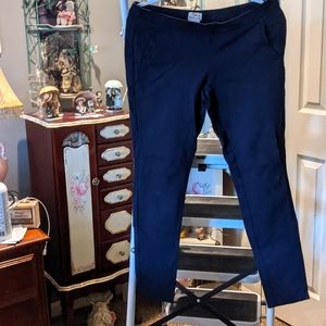 Merona women's dress pants navy blue zipper on the side Size 10
